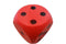 Grote dobbelsteen - rood - 16 x 16 cm - foam - groot formaat - dobbelspel dobbelsteen