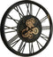 Grote klok Matteo - Wandklok industrieel - Klok met tandwielen 86 cm