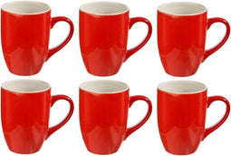 Grote Secret de Gourmet koffie mokken, rood, 360 ml, 6 stuks