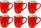 Grote Secret de Gourmet koffie mokken, rood, 360 ml, 6 stuks
