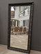Grote Spiegel glasmaat 100x200 cm in zwarte barok lijst - Antonio Napoli Antiekzwart Buitenmaat 125x225cm horizontaal of verticaal ophangen of als staande spiegel neerzetten - Facetrand - Duurzaam en Veilig Spiegelglas - luxe spiegel