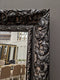 Grote Spiegel glasmaat 100x200 cm in zwarte barok lijst - Antonio Napoli Antiekzwart Buitenmaat 125x225cm horizontaal of verticaal ophangen of als staande spiegel neerzetten - Facetrand - Duurzaam en Veilig Spiegelglas - luxe spiegel