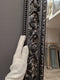 Grote Spiegel glasmaat 100x200 cm in zwarte barok lijst - Antonio Napoli Antiekzwart Buitenmaat 125x225cm horizontaal of verticaal ophangen of als staande spiegel neerzetten - Facetrand - Duurzaam en Veilig Spiegelglas - luxe spiegel