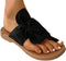 Grote Teen Botcorrectie Sandalen voor Dames Hallux Valgus Bunion Comfort Wandelschoenen - zwart - ma