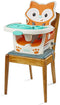 Grow-With-Me 4-in-1 kinderstoel, aanpasbare, ruimtebesparende babystoel, booster en peuterstoel, met herbruikbare onderzetter en vaatwasmachinebestendig dienblad, in vos-design