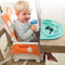 Grow-With-Me 4-in-1 kinderstoel, aanpasbare, ruimtebesparende babystoel, booster en peuterstoel, met herbruikbare onderzetter en vaatwasmachinebestendig dienblad, in vos-design