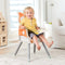 Grow-With-Me 4-in-1 kinderstoel, aanpasbare, ruimtebesparende babystoel, booster en peuterstoel, met herbruikbare onderzetter en vaatwasmachinebestendig dienblad, in vos-design