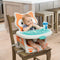 Grow-With-Me 4-in-1 kinderstoel, aanpasbare, ruimtebesparende babystoel, booster en peuterstoel, met herbruikbare onderzetter en vaatwasmachinebestendig dienblad, in vos-design
