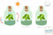 Growing Concepts DIY Duurzaam Ecosysteem Erlenmeyer met Kurk Medium - Planten - Botanische Mix - H26xØ22cm