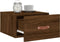 vidaXL - Nachtkastjes - 2 - st - wandgemonteerd - 35x35x20 - cm - bruin - eikenkleur