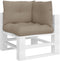vidaXL - Palletkussens - 3 - st - stof - taupe
