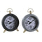 Bordsklocka DKD Home Decor Zwart Grijs Gouden Traditioneel (2 Stuks)