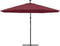 vidaXL - Zweefparasol - met - LED-verlichting - 350 - cm - bordeauxrood