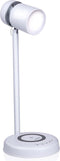 Grundig Bureaulamp Led 3-in-1 - Qi Technologie - Draadloze Telefoonoplader - Bluetooth Speaker - 4 Standen - Wit