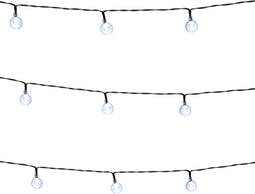 Grundig Lichtsnoer op Zonneenergie - 15M - 100 Lampjes Lichtsnoer met Zonnepaneel - Warm Wit Licht - 8 Modi - Zwart