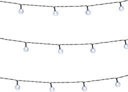 Grundig Lichtsnoer op Zonneenergie - 9 M - 50 Lampjes Lichtsnoer met Zonnepaneel - Warm Wit Licht - 8 Modi - Zwart