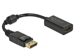 Delock 61011 - DisplayPort naar HDMI Kabel - 15cm - Zwart