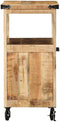 vidaXL - Keuken - Trolley - 55x40x80 - cm - Massief - Ruw - Mango - Hout
