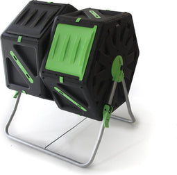 PALMAT® Professionele Dubbele Compostmolen - Composter - 2x 70 Liter - Groen/Geel