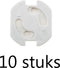 GS stopcontactbeschermers 10 stuks - Kinderbeveiliging voor stopcontact - Stopcontactbeveiliging