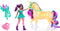 Unicorn Academy - Pop Ava & Eenhoorn Leaf - met 2 rijaccessoires en borstel - Speelfigurenset
