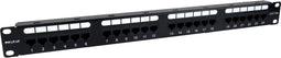Phasak PU 2421 - Patch Panel - 24 UTP-Poorten Cat 6 - Zwart