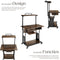 tectake® Fife - Verrijdbaar bureau - Industrieel design - 4 niveaus - Donkerbruin