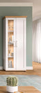 Furnilux Verona - Vitrinekast - Deels open en dichte kast - Bruin - 37x64x161cm