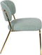 ANLI STYLE LOUNGE CHAIR JOLIEN GOLD/LIGHT GREEN