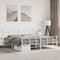 vidaXL - Bedframe - met - hoofd- - en - voeteneinde - metaal - wit - 180x200 - cm