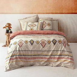King Reinforced - Dekbedovertrekset - 240 x 220 cm 100% katoen pigmentprint - Rood (2 stuks)
