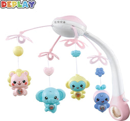 DEPLAY Baby Sterren Mobiel - Muziekmobiel - 500+ Slaapliedjes en Bluetooth - Roze