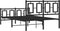 vidaXL - Bedframe - met - hoofd- - en - voeteneinde - metaal - zwart - 120x200 - cm