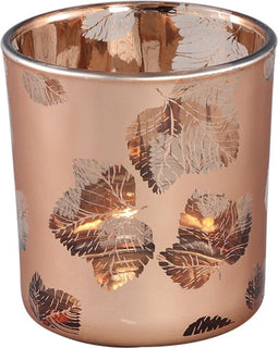 PTMD Mexxy Windlicht - 7 x 7 x 8 cm - Glas - Bruin