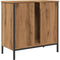 vidaXL - Wastafelkast - 60x30x60 - cm - bewerkt - hout - artisanaal - eikenkleurig