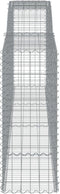 vidaXL - Schanskorven - 4 - st - gewelfd - 400x50x120/140 - cm - ijzer