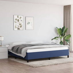 vidaXL - Bedframe - zonder - matras - stof - blauw - 200x200 - cm
