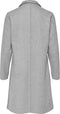ONLY ONLCARRIE BONDED COAT - Dames Jas - Omkeerbare hals - Knoopsluiting - Lichtgrijs melange