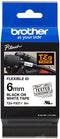 Brother TZE-FX211 - Printerlabel - Zwart op wit