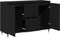 vidaXL - Dressoir - met - Deuren - & - Lades - Zwart - Eiken - 101,5x35x70 - cm