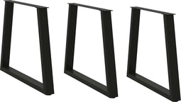 vidaXL - Eettafelpoten - 3 - st - V-vormig - 80x(72-73,3) - cm - staal - zwart