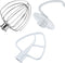 MMOBIEL K45 - 3-Delige Accessoireset voor KitchenAid 4,5-5 Quart - Aluminium Garde Platte Mixer Deeghaak (3 stuks)