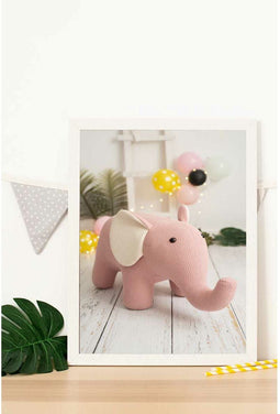 Schilderij Crochetts Multicolour 33 x 43 x 2 cm Olifant
