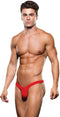 Envy - Microfiber Lowrise Zip Thong L/XL Red