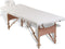 vidaXL - Inklapbare - massagetafel - 4 - zones - met - houten - frame - (creme)