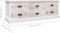 vidaXL - Tv-meubel - 108x30x40 - cm - massief - paulowniahout - wit - en - lichtbruin