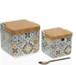 Keukenset Versa Alfama Keramisch 11,8 x 11,2 x 11,7 cm Zoutkelder Suikerpot