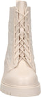 Guess Razieli - Biker boots - Vetersluiting met logo G print - Creme