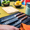 GSI - Rakau Knife Set - Santoku messen set - Snijplank - Messenslijper