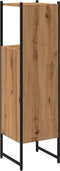 vidaXL - Badkamerkast - 33x33x120,5cm - bewerkt - hout - artisanaal - eikenkleurig